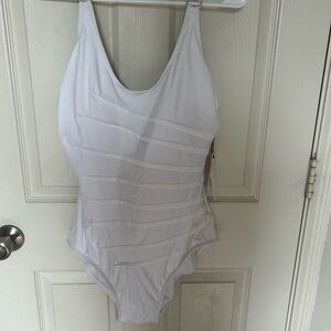 Calvin Klein White Swimsuit with UV Protection